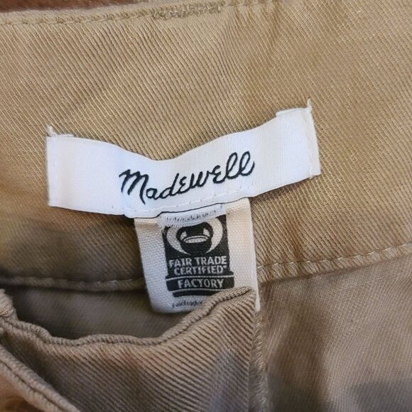 Madewell Womens Plus Size 22W Harlow Wide Leg Pant Khaki Pleated Front - Picture 3 of 7
